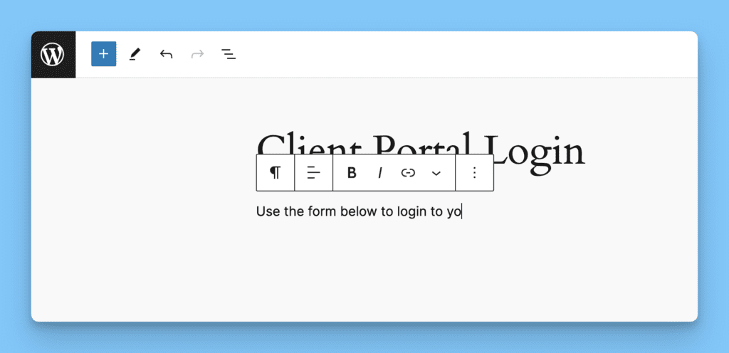 Editing the title of the login page