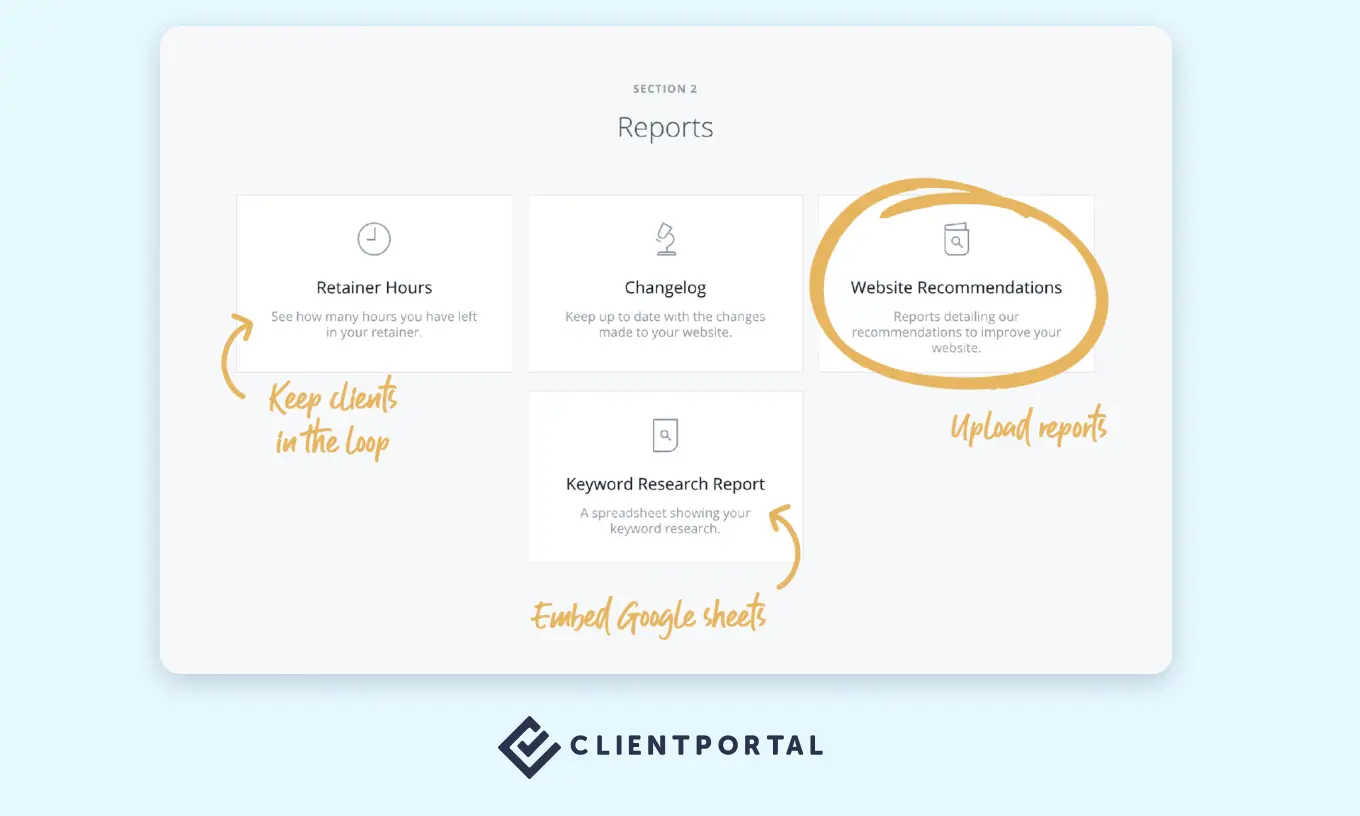 Diagram showing portal connected to various business tools