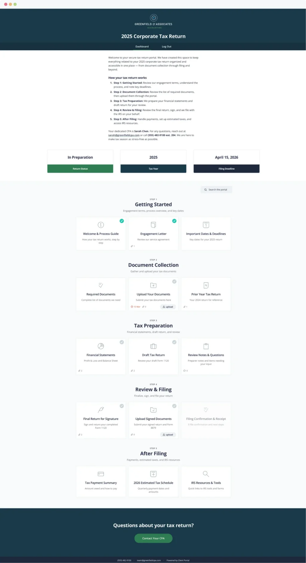 Accounting Client Portal Template